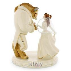 Lenox Disney Beauty & The Beast Wedding Cake Topper Princess Belle's Dreams NEW