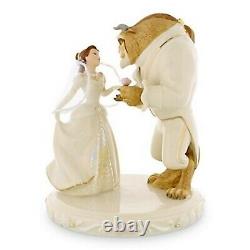 Lenox Disney Beauty & The Beast Wedding Cake Topper Princess Belle's Dreams NEW