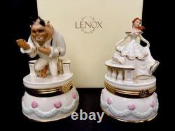 Lenox Disney Beauty and Beast Trinket Box SET Jewelry Holder (Mint in Box)