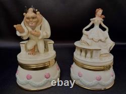 Lenox Disney Beauty and Beast Trinket Box SET Jewelry Holder (Mint in Box)