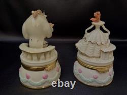 Lenox Disney Beauty and Beast Trinket Box SET Jewelry Holder (Mint in Box)