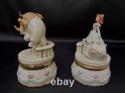 Lenox Disney Beauty and Beast Trinket Box SET Jewelry Holder (Mint in Box)