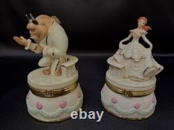 Lenox Disney Beauty and Beast Trinket Box SET Jewelry Holder (Mint in Box)