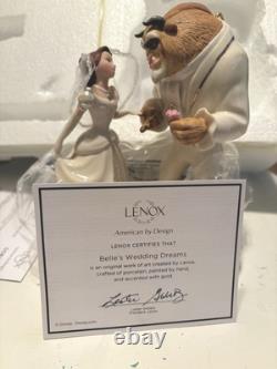 Lenox Disney Beauty and The Beast Belle's Wedding Dreams Cake Topper COA New