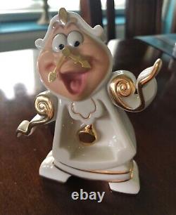 Lenox Disney Beauty and The Beast Cogsworth Right on Time Figurine