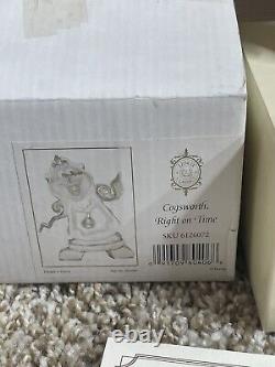 Lenox Disney Beauty and The Beast Cogsworth Right on Time Figurine