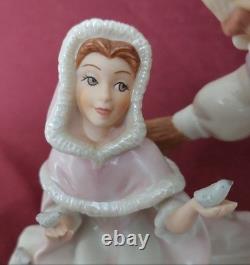 Lenox Disney Beauty and The Beast Loves First Touch Sculpture 24k gold accent