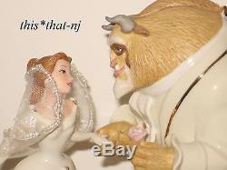 Lenox Disney Beauty and the Beast Belle's Wedding Dreams Cake Topper Figurine