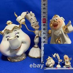 Lenox Disney Beauty and the Beast Mrs. Potts Lumiere Cogsworth ornament Figurine