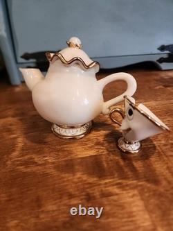 Lenox Disney Beauty and the Beast Mrs. Potts and Chip Porcelain Figurines