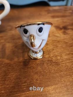 Lenox Disney Beauty and the Beast Mrs. Potts and Chip Porcelain Figurines