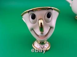 Lenox Disney Beauty and the Beast Mrs. Potts and Chip Porcelain Figurines