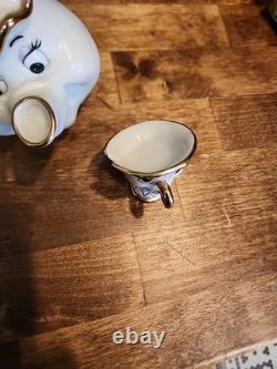 Lenox Disney Beauty and the Beast Mrs. Potts and Chip Porcelain Figurines