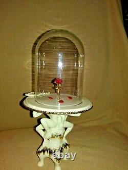 Lenox Disney Beauty & the Beast ENCHANTED ROSE Table with Dome Figurine