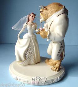 Lenox Disney Belle's Wedding Dreams Cake Topper Figurine Beauty & The Beast New