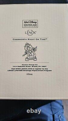 Lenox Disney Cogsworth Beauty & The Beast With Certificate And Box