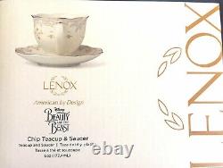 Lenox Disney Mrs Potts & Chip Figurines Beauty and The Beast Teapot Teacup NEW