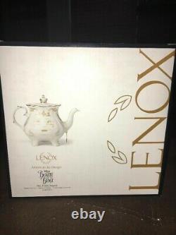 Lenox Disney Mrs Potts Teapot Figurine Beauty and The Beast 2.5 Quart RARE NEW