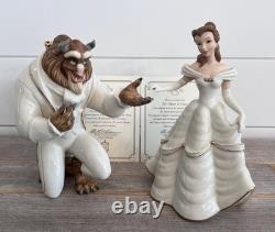 Lenox Disney Showcase Beauty & The Beast Belle & Beast 8 Figurines with COs DESC