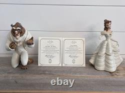 Lenox Disney Showcase Beauty & The Beast Belle & Beast 8 Figurines with COs DESC