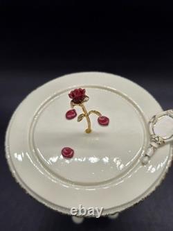 Lenox Disney Showcase Beauty and the Beast Enchanted Rose Figurine COA In Box