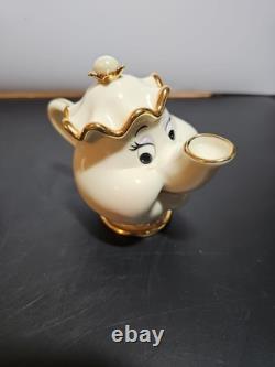 Lenox Walt Disney Mrs. Potts and Chip Figurine Beauty and the Beast No COA Box