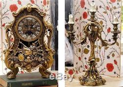 Limited 2000! Beauty And The Beast Cogsworth Clock & Lumiere light Be Our Guest