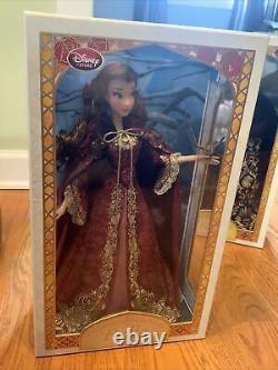 Limited Edition Disney Beauty And The Beast Doll Set Belle, Beast, And Gaston