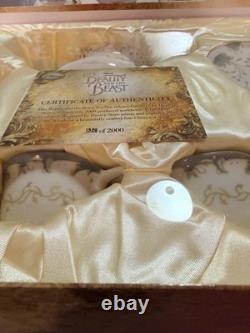 Live Action Disney Beauty & the Beast Fine China Tea Set Limited # 1328/2000