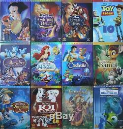 Lot of 12 Disney DVDs Snow White, Sleeping Beauty, Beauty and the Beast, Aladdin
