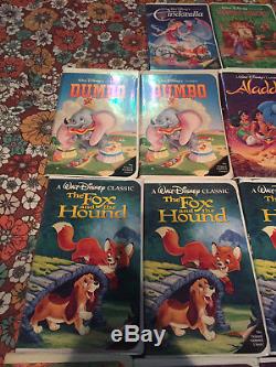 Lot of 18 Rare Disney Black Diamond VHS Tapes Beauty and the Beast Aladdin