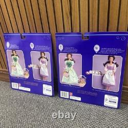 Lot of 2- Vintage 1991 Disney Beauty Beast Barbie BELLE LIBRARY/DINNER FASHION