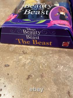 Lot of 2 Vintage Beauty and the Beast Disney Dolls and Musical Table Set NRFB