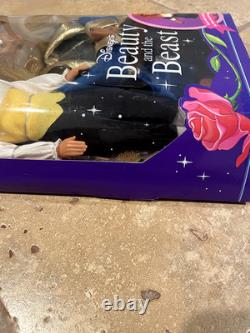 Lot of 2 Vintage Beauty and the Beast Disney Dolls and Musical Table Set NRFB