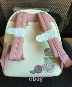 Loungefly Disney Beauty And The Beast 3-D Floral Portrait Backpack NWT