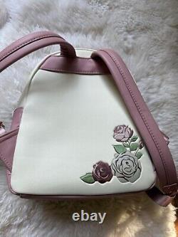 Loungefly Disney Beauty And The Beast 3-D Floral Portrait Mini Backpack