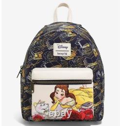 Loungefly Disney Beauty And The Beast Belle Books Mini Backpack New