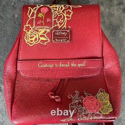 Loungefly Disney Beauty And The Beast Enchanted Rose Mini-Backpack Belle NO FLAW