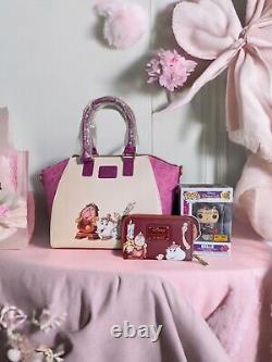 Loungefly Disney Beauty And The Beast Holiday Satchel Bag, Wallet, Charm&Funko