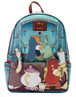 Loungefly Disney Beauty And The Beast Library Scene Mini Backpack- NWT