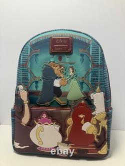 Loungefly Disney Beauty And The Beast Library Scene Mini Backpack- NWT