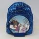 Loungefly Disney Beauty And The Beast Mini Backpack Womens Sequin Blue Snowglobe