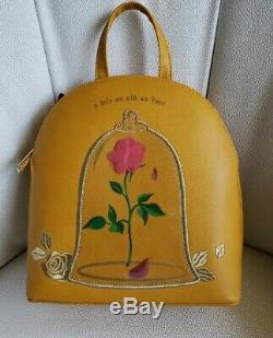 Loungefly Disney Beauty And The Beast Rose Mini Backpack & Cardholder NWT