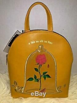 Loungefly Disney Beauty And The Beast Rose Mini Backpack & Wallet NWT