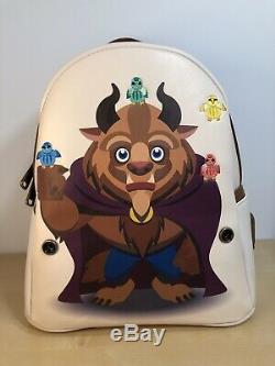 Loungefly Disney Beauty & The Beast Chibi Mini Convertible Backpack NWT