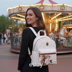 Loungefly Disney Beauty & The Beast Falling Roses Mini Backpack Belle Rare NWT
