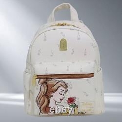 Loungefly Disney Beauty & The Beast Falling Roses Mini Backpack Belle Rare NWT