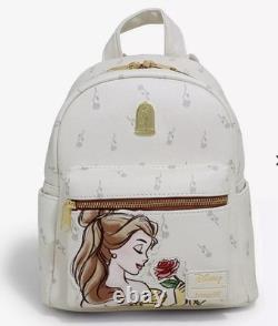Loungefly Disney Beauty & The Beast Falling Roses Mini Backpack Belle Rare NWT