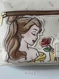 Loungefly Disney Beauty & The Beast Falling Roses Mini Backpack Belle Rare NWT