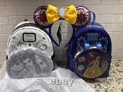 Loungefly Disney Beauty & The Beast Stained Glass AMAZON Excl BACKPACK + EARS